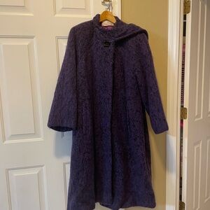 Vintage Long Mohair Purple Nano Swartz Coat